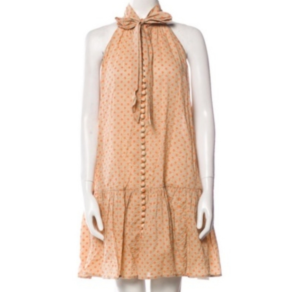 Zimmermann Peach and Beige Sleeveless Dress